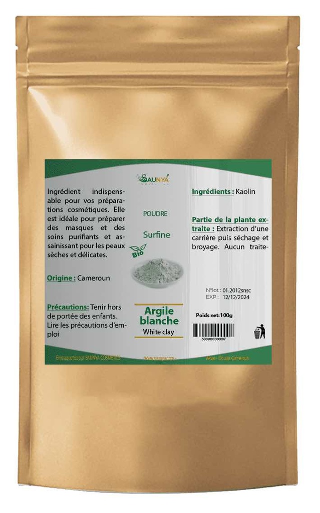 Argile Blanche Surfine